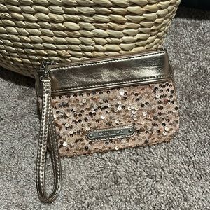 Express Rose Gold Wristlet with Sequins